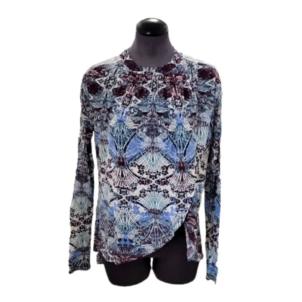 EC FREE PEOPLE NOUVEAU TULIP FRONT BOHO TOP SZ. L
